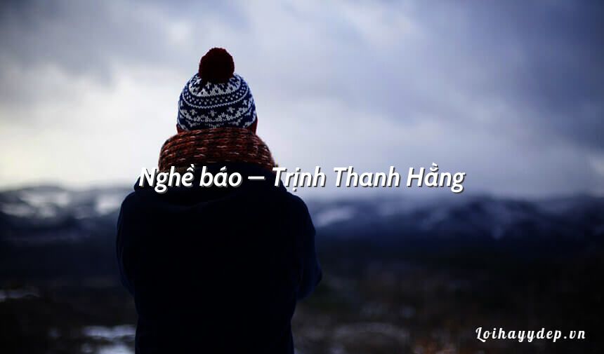 Nghề báo – Trịnh Thanh Hằng